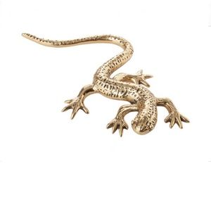 CB2 Gemi Brass Gecko Object